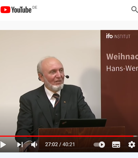 Professor Hans-Werner Sinn zur Zombifizierung