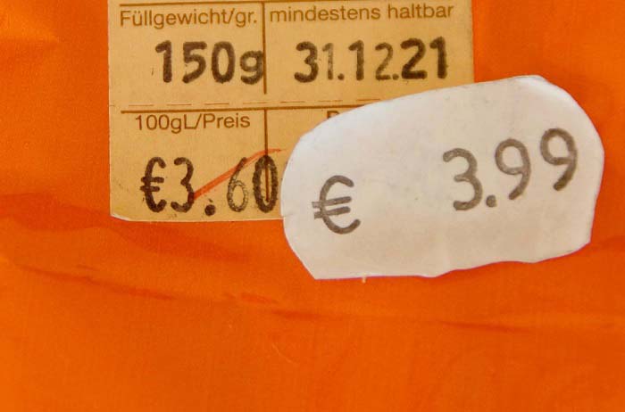 Inflation: Preiserhöhungen am Beispiel einer Teepackung