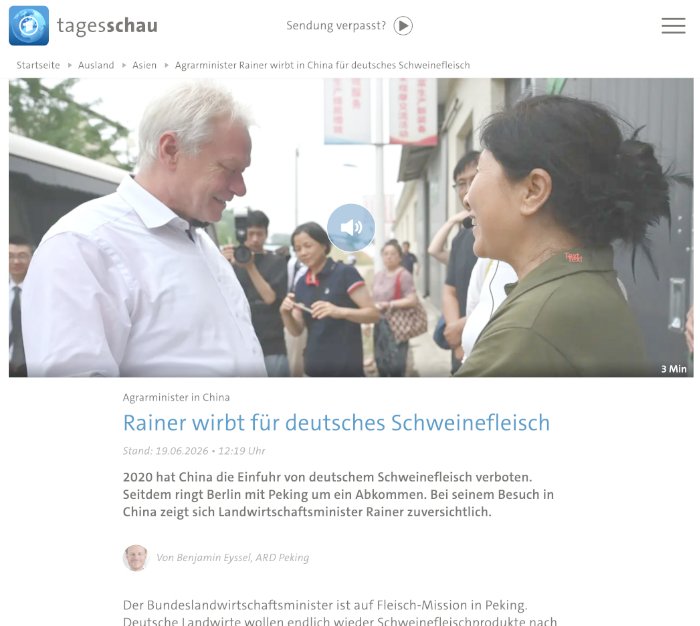 Klimaneutral bis 2045 – aber Schweinefleisch nach China?